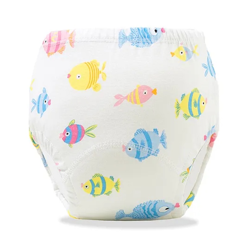 Bembika Babies Cotton Potty Training Pants Small Fish Print Large – Multicolor