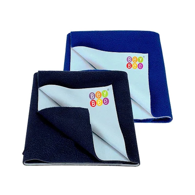 BeyBee Baby Bed Protector Waterproof Dry Sheet For New Born Babies Small Combo – Royal Blue & Dark Blue