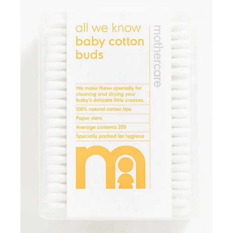 Mothercare Safety Cotton Buds White – 200 Pieces