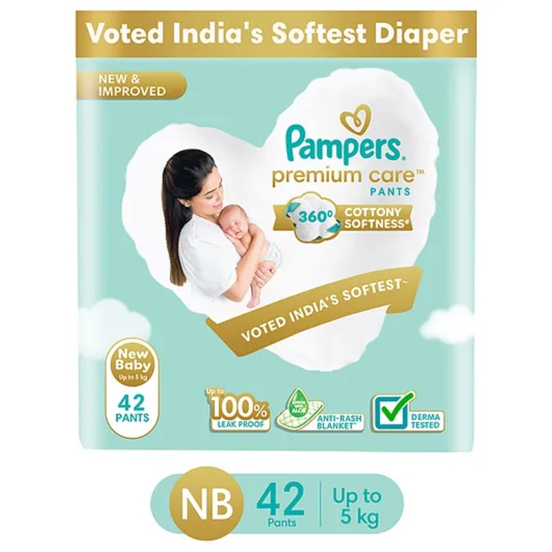 Pampers Premium Care Softest Ever Diaper Pants Extra Small – 42 Pieces
