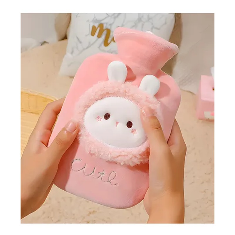 SCHOOLISH  Hot Water Bag with Soft Cover for Pain Relief  Heating Pad Hot Water Bottle & Rubber Bottle for Hot Water Bag for Pain Relief, Bottle, Pain Relief Pad Heating Bag – 1000 ML- PACK OF 1 – COLOR MAY VARY