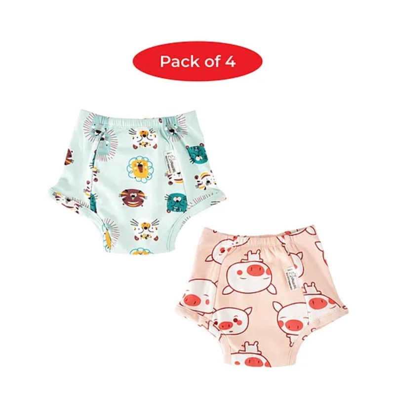 Snugkins Potty Training Pants for Kids. (Size 1, Fits 1-2 Years) – Pack 4