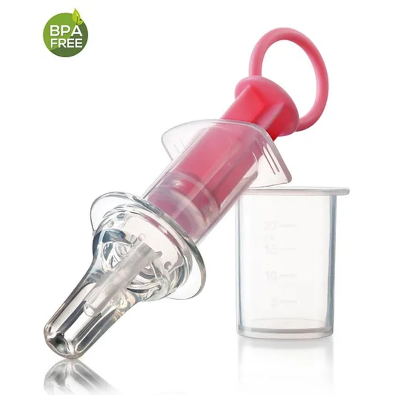 Babyhug Silicone Medicine Feeder with pacifier Cap – Pink