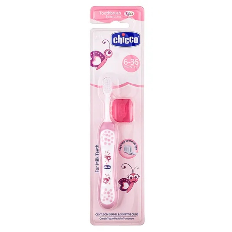 Chicco  Ultra Soft Bristles Honey Bee Printed Toothbrush – Pink