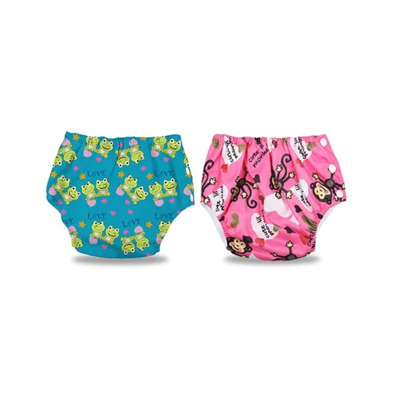 Chinmay Kids Baby Swim Diaper Waterproof Reusable Leakproof Adjustable Infant Pool Pant Boys And Girls Swim Diaper- Green Pink