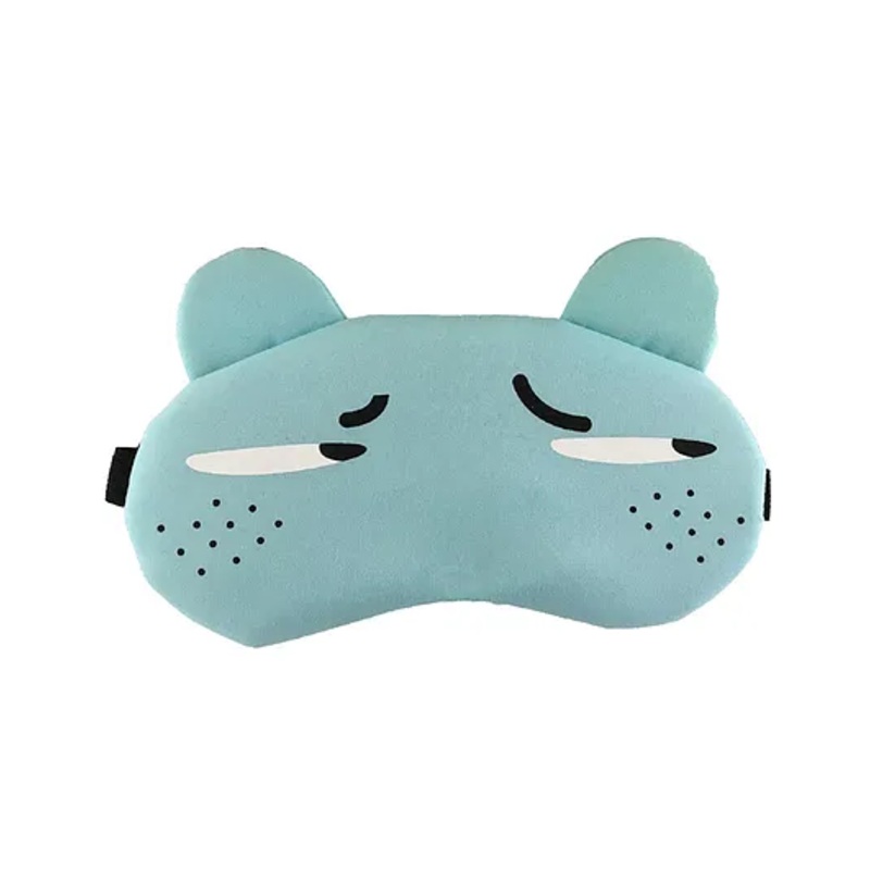 Jenna Dot Blue Cartoon Face Sleeping Eye Mask – Blue