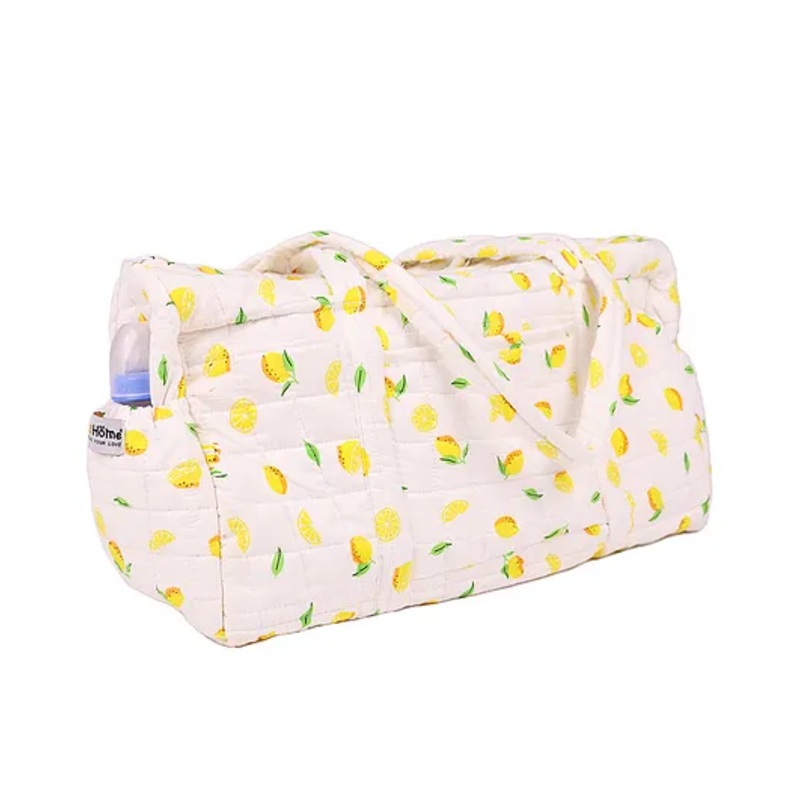 Moms Home Baby Organic Cotton Diaper Carry Bag For Mothers | Lemon