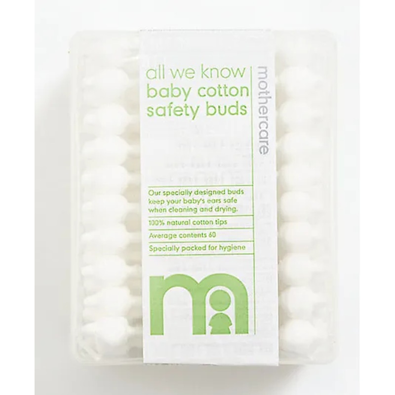 Mothercare Safety Cotton Buds White – 60 Pieces