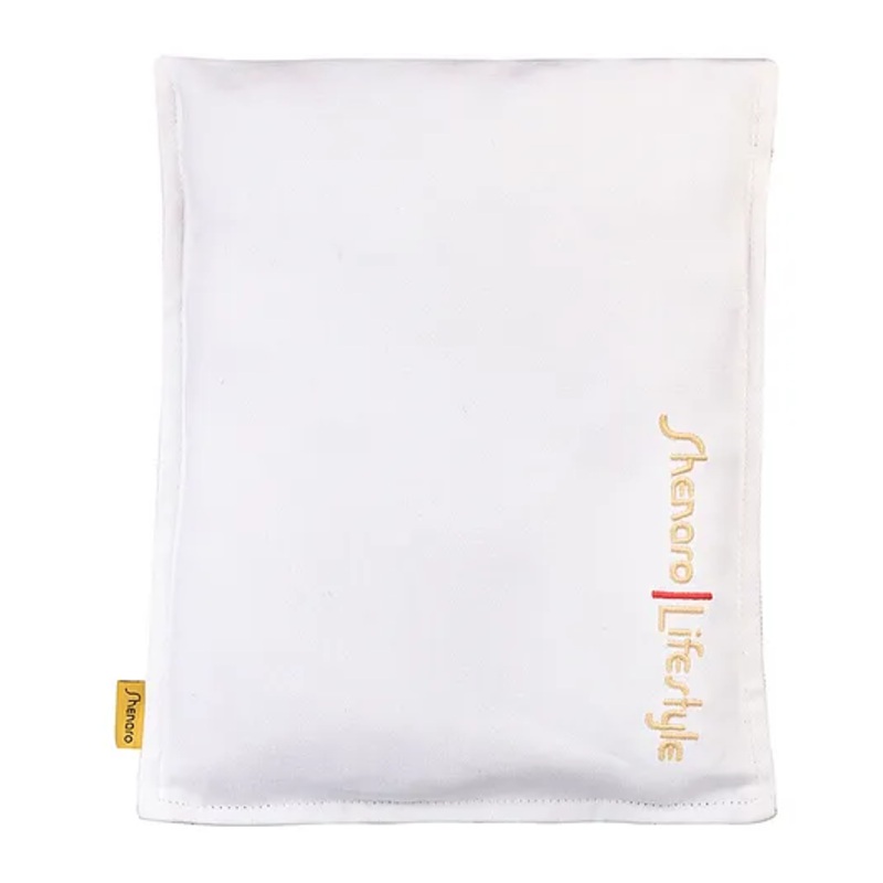 Shenaro Organic Cotton Whole Grains & Lavender Pain Relief Wheat Bag – White