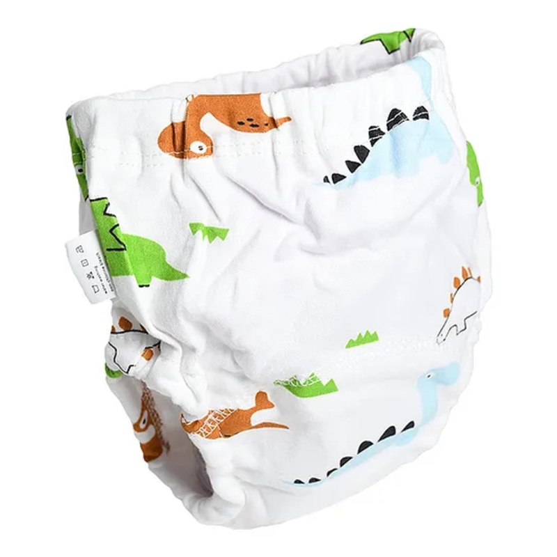 THE LITTLE LOOKERS Potty Training Pants for Babies I Reusable & Waterproof Pull up Underwear | Cloth Diaper for Babies-White Dino (2 Year – 3 Years) (Pack of 1)