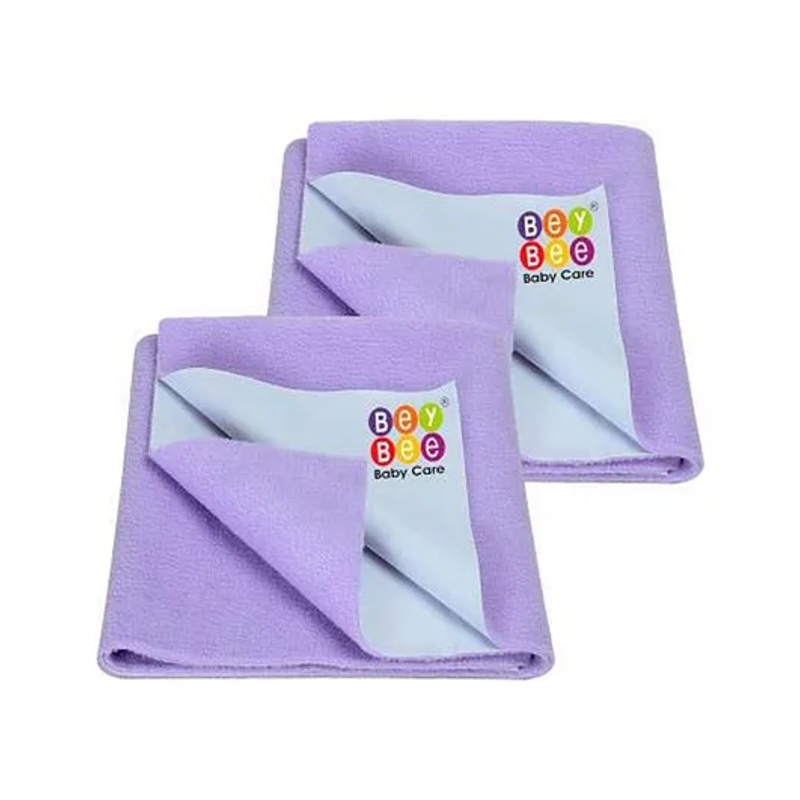 BeyBee Baby Bed Mattress Protector Medium Size Pack of 2 – Purple