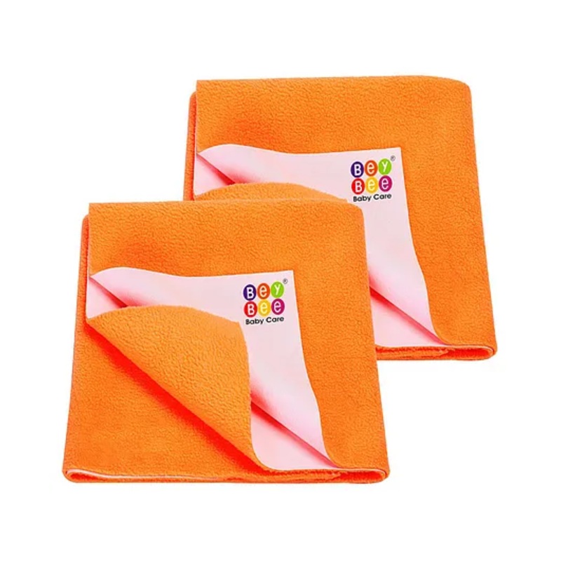 BeyBee Cotton Baby Bed Protecting Mat (Peach Small)