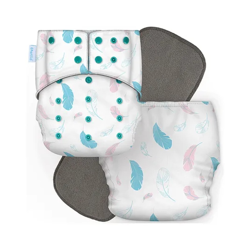 Cherilo Leakproof Washable Baby Diaper – ( 1 Feather Soft Pattern Diaper with 1 Insert)