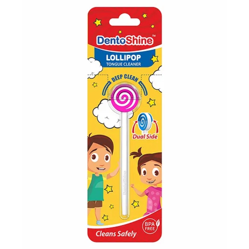 DentoShine Lollipop Tongue Cleaner – Pink