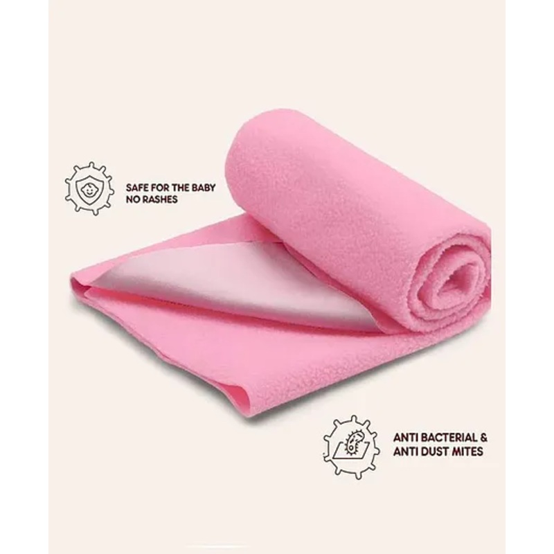 Elementary Smart Dry Waterproof Small Bed Protector Sheet – Pink