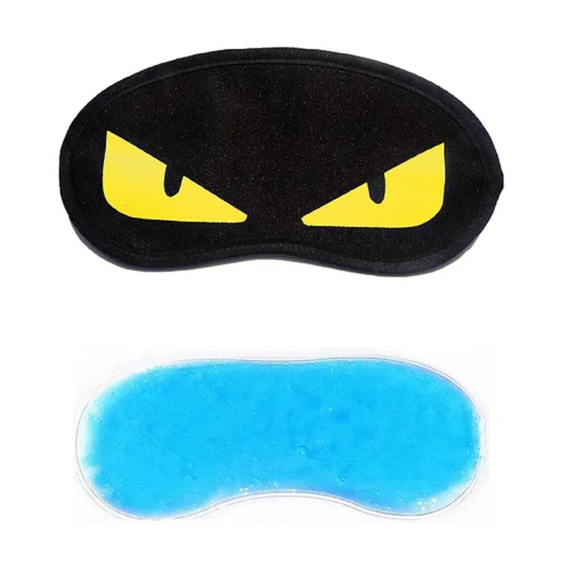 Jenna Yellow Eye Printed Sleeping Eye Mask With Cooling Gel