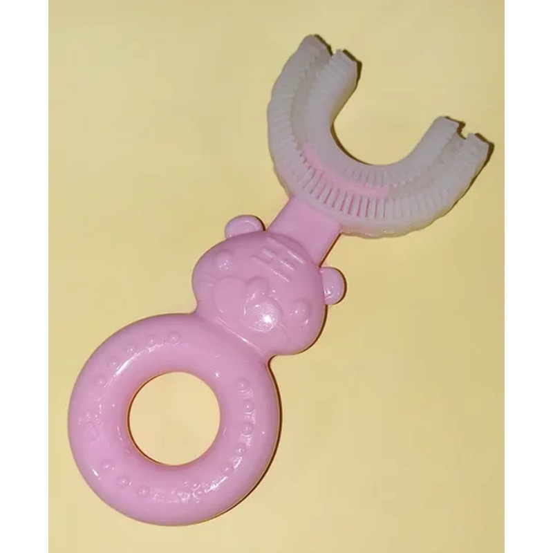 Kritiu Baby Silicone U Shape Toothbrush – Pink