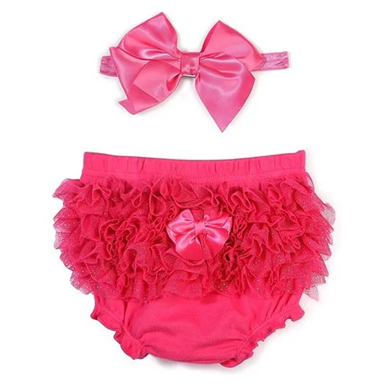 Lovespun Attractive Diaper Cover & Headband Set – Pink