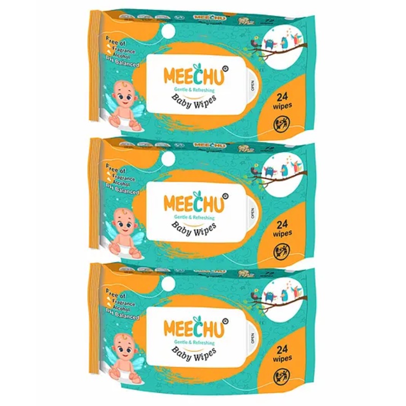 Meechu Baby Wipes – 24  Pieces Each