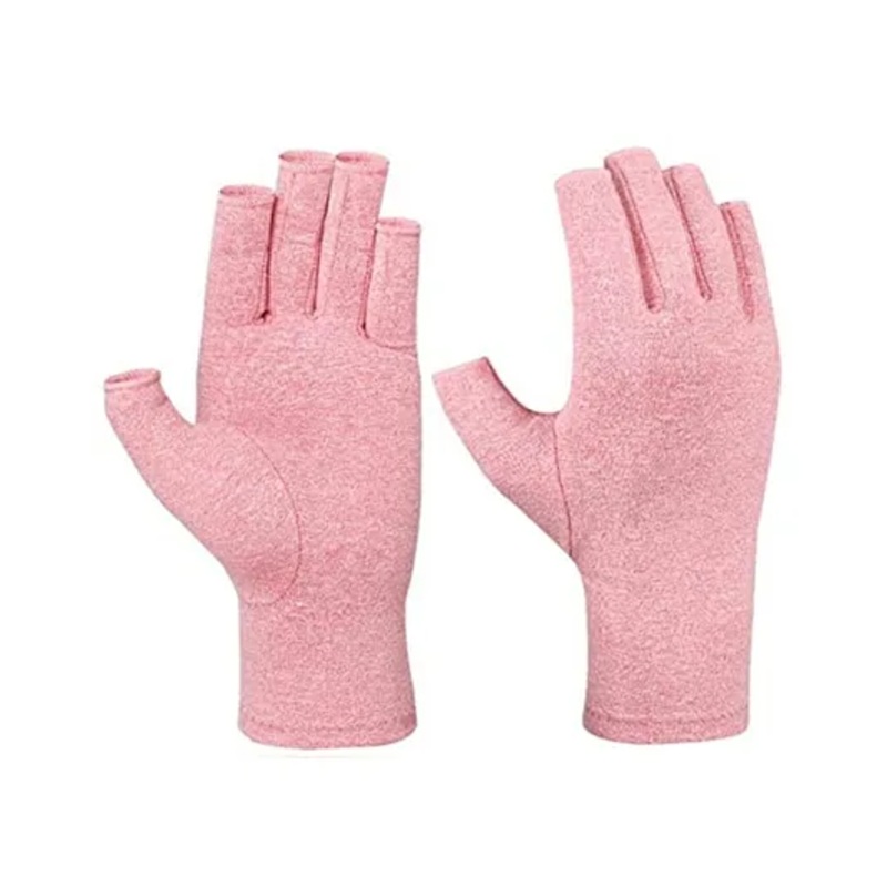 MOMISY Fingerless  Arthritis Gloves – Pink