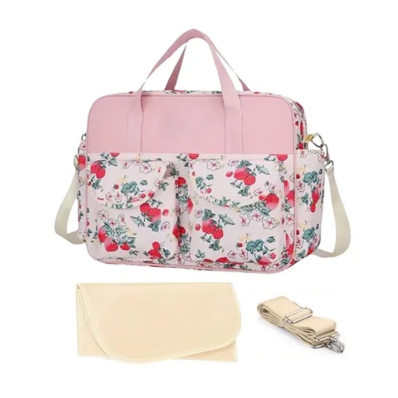 Obaby Mother Bag Maternity Shoulder Strap- Pink Strawberry