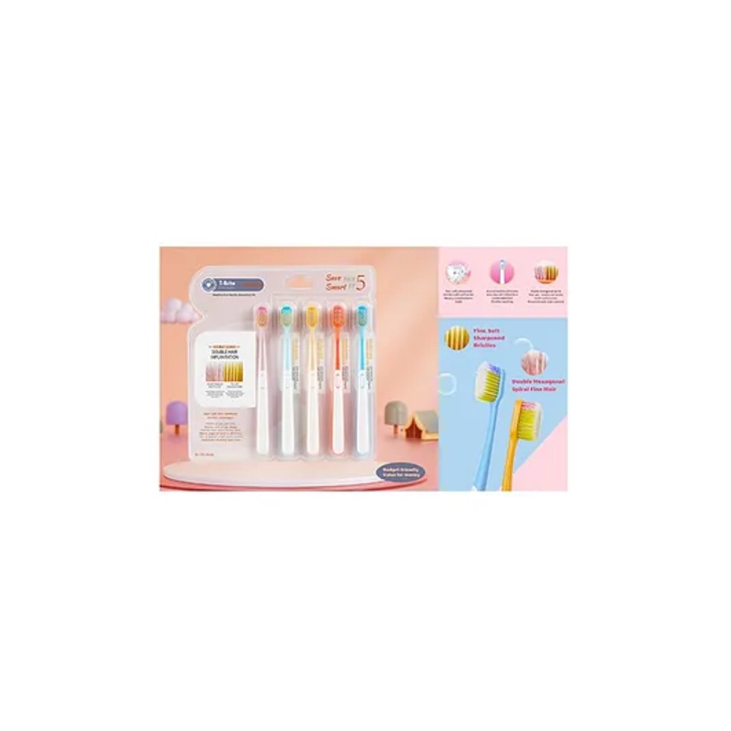 Sanjary Manual Toothbrush super soft fine bristles easy to move around curved For kids