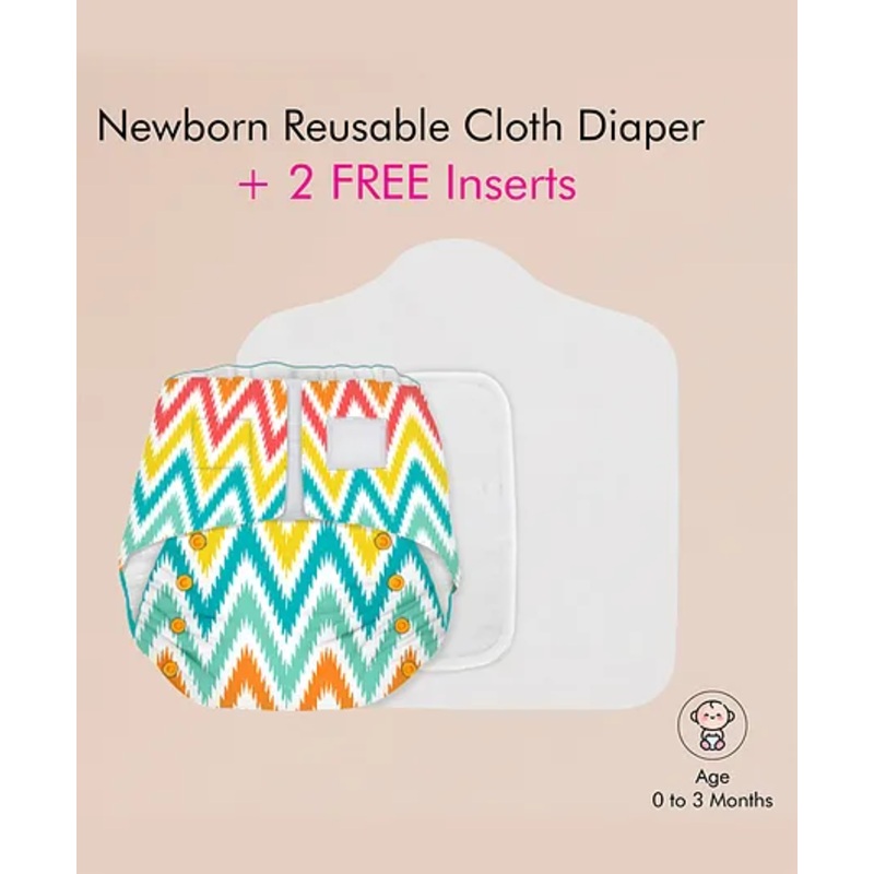 Snugkins Reusable Cloth Diaper With Organic Cotton Pad And Booster Pad –  Multicolour