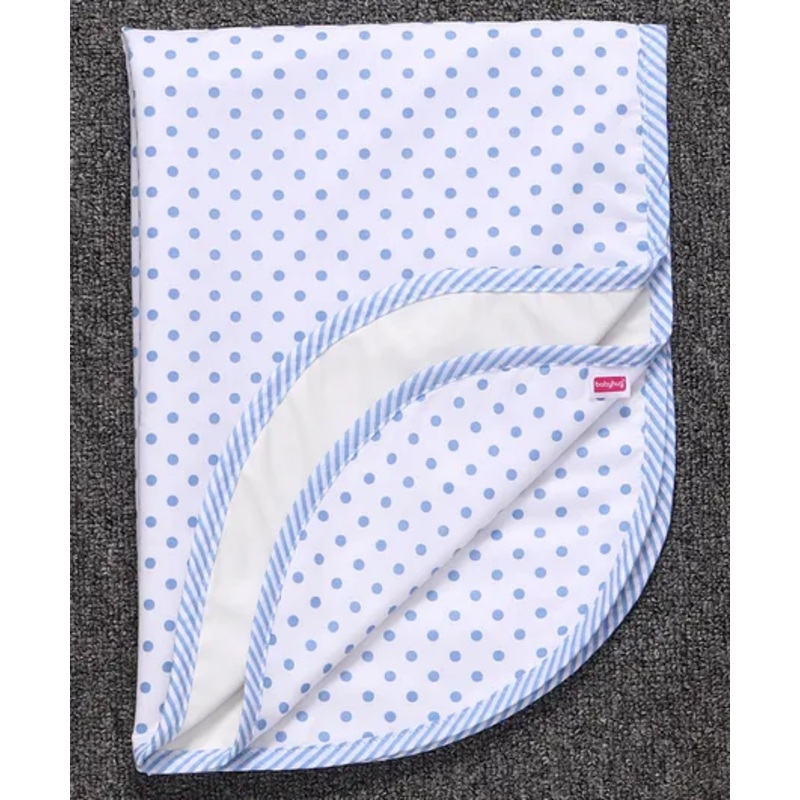 Babyhug Cotton Diaper Changing Mat Medium Polka Dots – Blue