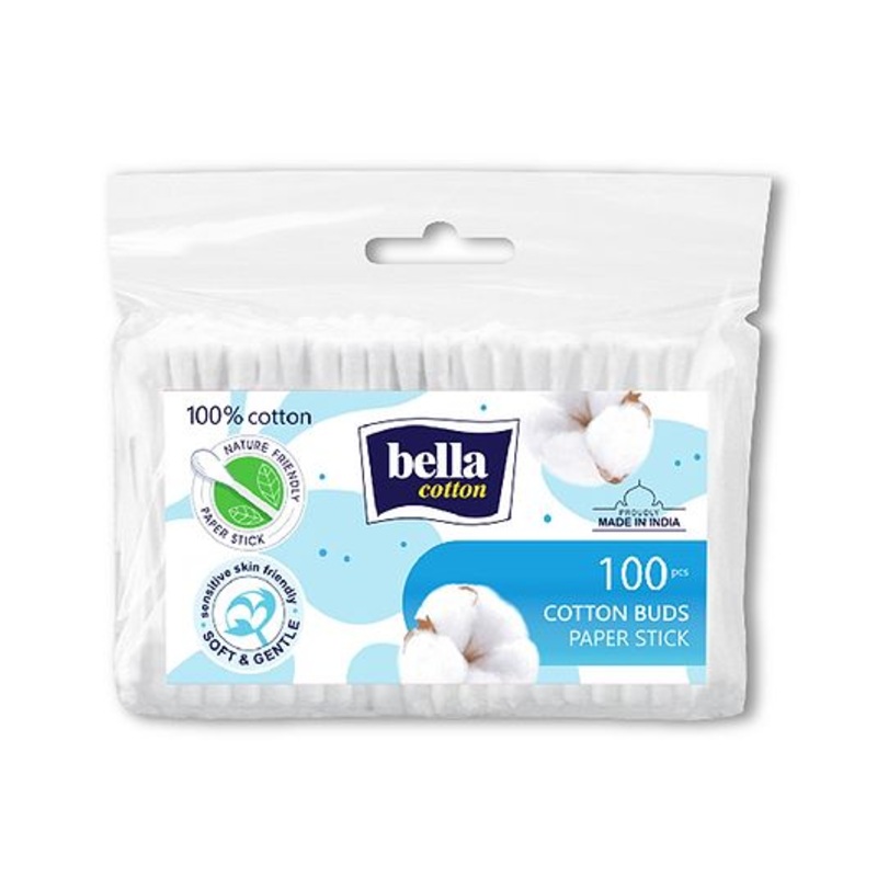 Bella Cotton Buds Foil Paper Stick – 100 Pieces