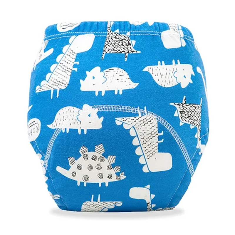 Bembika Babies Cotton Potty Training Pants Dinosaur  Printed  Medium – Blue