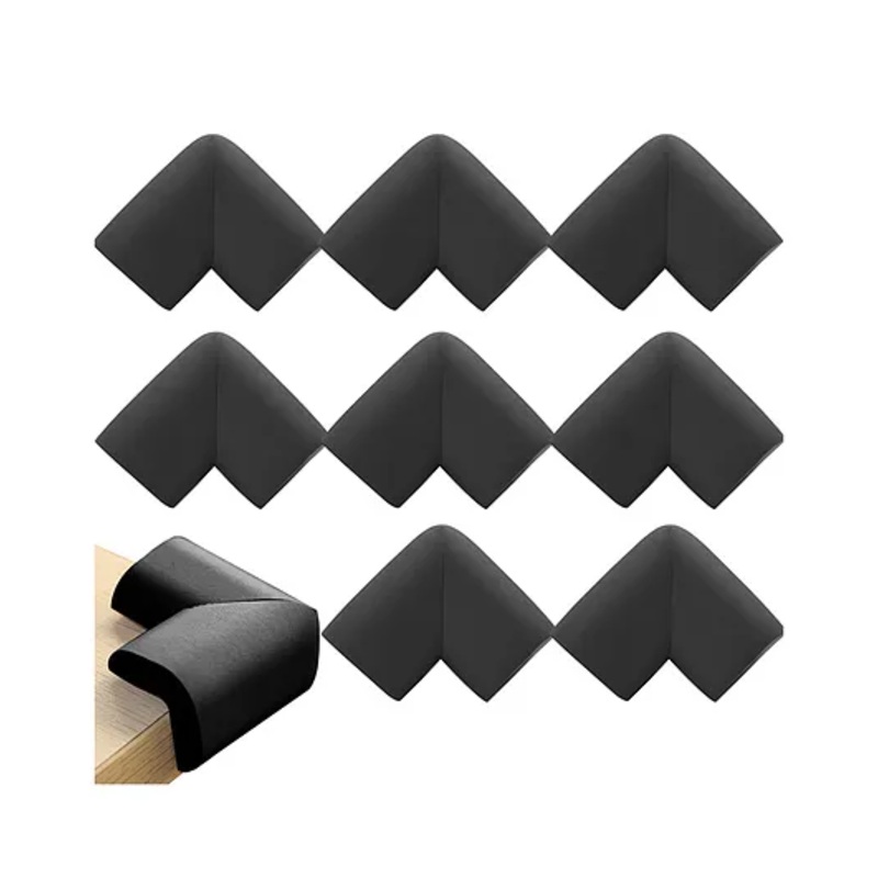 Bembika L-Shaped Baby Safety Corner Protector Pack of 8 – Black