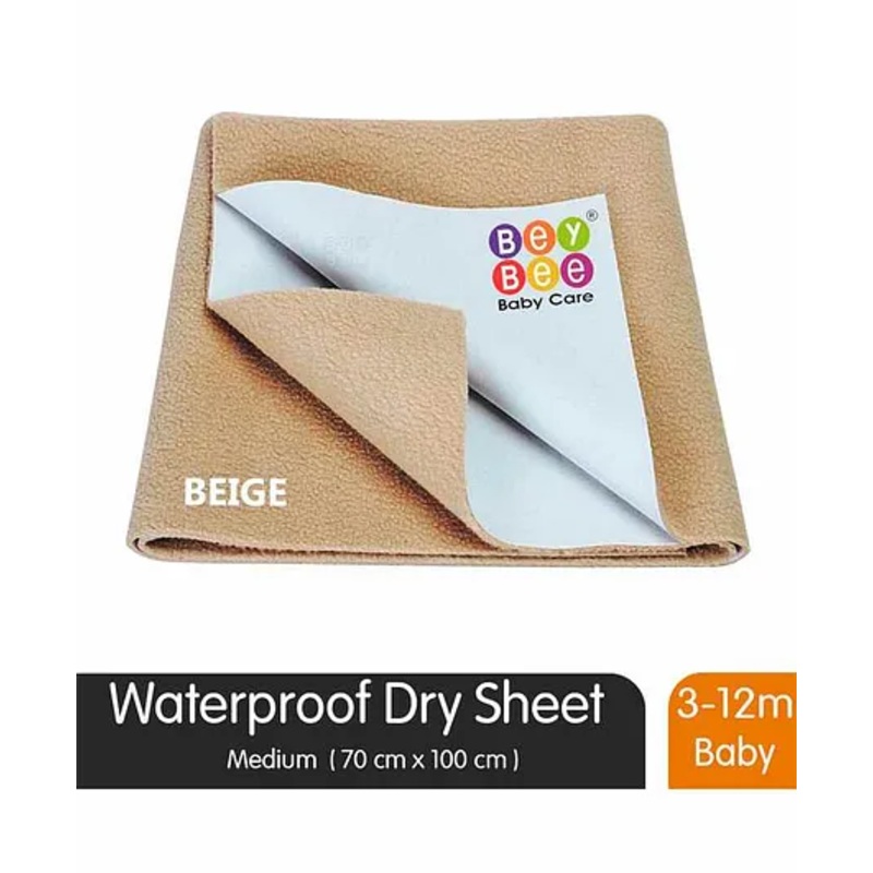 BeyBee Quickly Dry Waterproof Medium Size Bed Protector Sheet – Beige