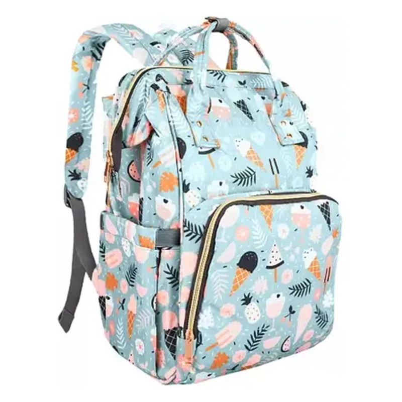 Chinmay Kids Large Capacity Mother Bag Diaper Backpack with Insulated Bottle Storage – Green