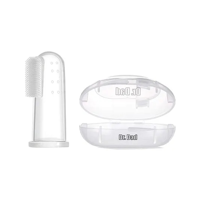 Dr Dad Finger Brush With Cover (Pack of 2)