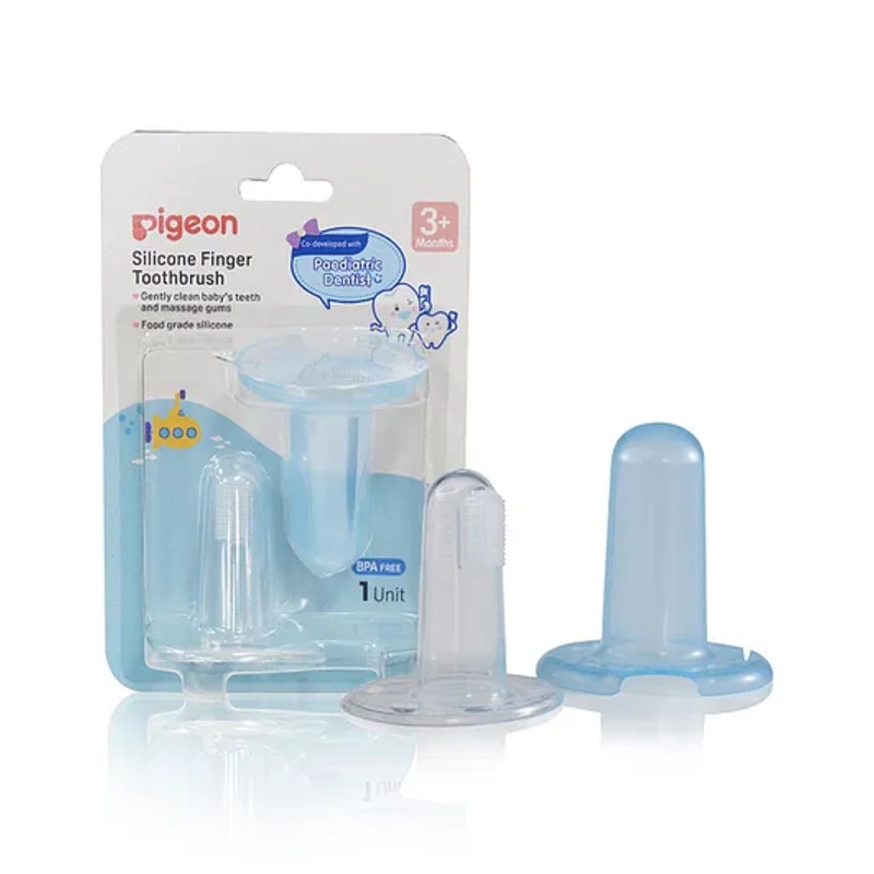 Pigeon Silicone Finger Toothbrush with BPA Free – White