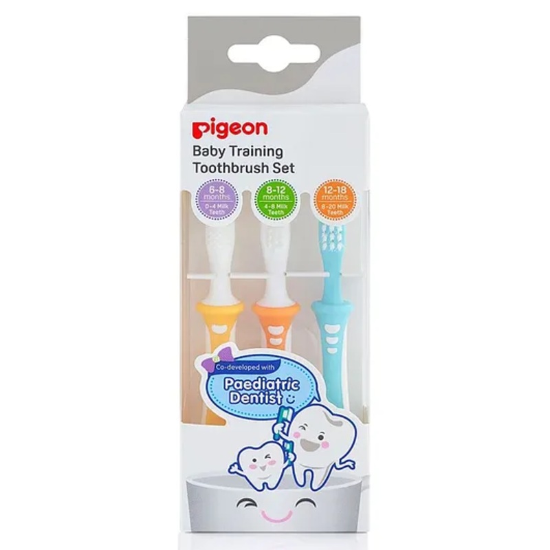 Pigeon Training Toothbrush Lesson 123 Pack of 3 – Multicolor