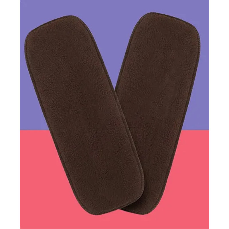 The Cheeky Kidzz Baby Adjustable 4 Layers Microfiber Microflee Bamboo Charcoal Inserts Liners Soakers Boosters For Baby Reusable Cloth Diaper Nappies Quick Dry(0-24 Months) (BLACK – PACK OF 2)