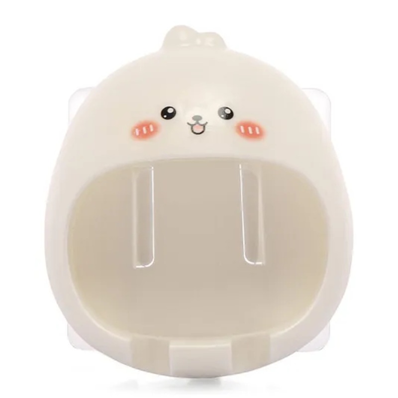 Toothbrush Holder Bear Design and Print – White