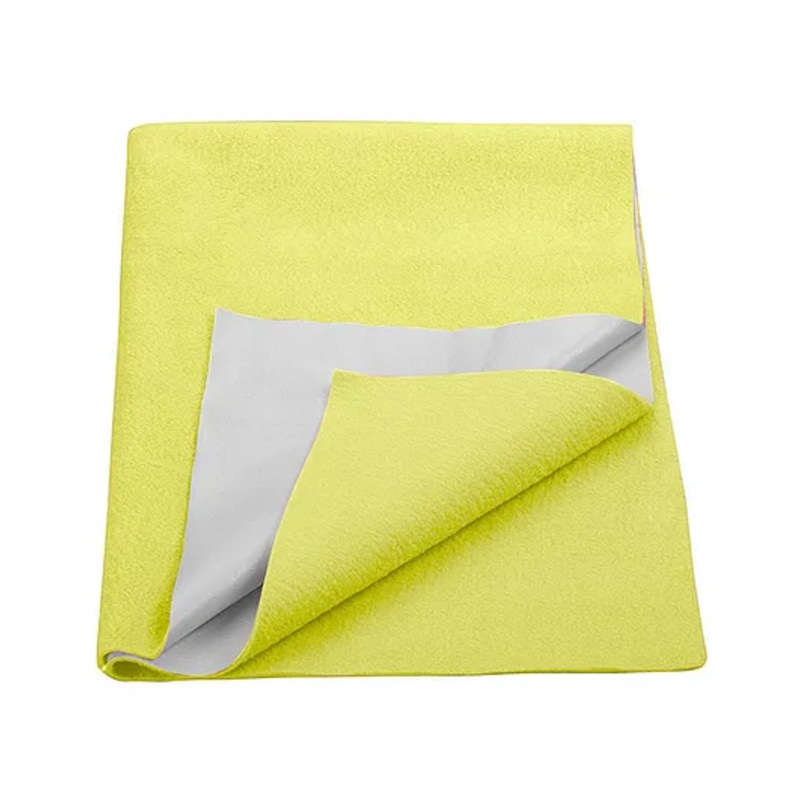 Trance Home Linen Fleece Quick Dry Waterproof Breathable Bed Protector Dry Sheet for Kids- King, Lemon