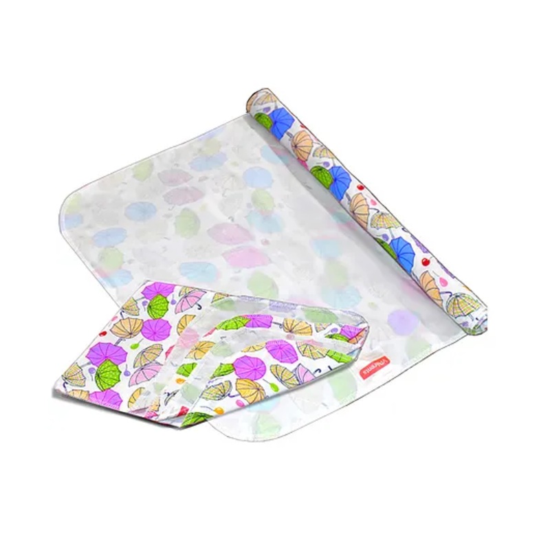 VParents Chunky Nappy Changing Mat Sleeping mats Water Proof Bed Protector sheet for New Born Baby  (0-3 Months) pack of 2 blue and purple