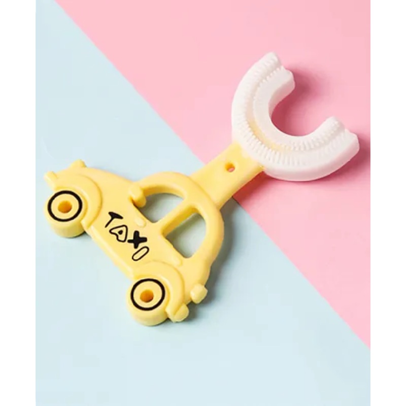 Fantasy India Soft Silicone U Shaped Head Toothbrush  – Yellow