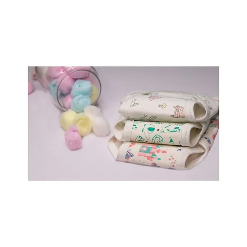 Lollipop Lane Hosiery Cloth Diaper with Velcro Closure and Muslin Lining – Large (Pack of 3)