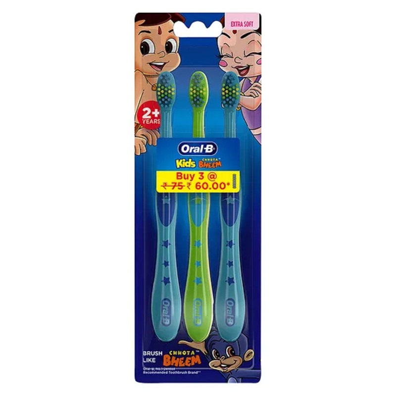 Oral-B Kids Extra Soft Toothbrush Pack of 3 – Multicolor