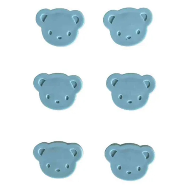 SYGA Children’s Safety Cartoon Bear Baby Slobber Towel Pin Pack of 6 – Bear Blue