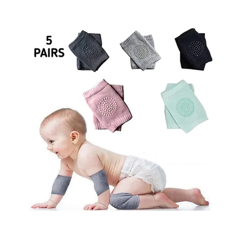 ARCADE TOYS Baby Knee and Elbow pad Baby Crawling Elbow Pad  Pack of 5 – Multicolour