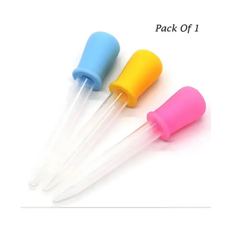 Baby Miniature Silicone and Plastic Eye Dropper Water Liquid Medicine Dropper for Kids Children – PACK OF 1 – COLOR MAY VARY