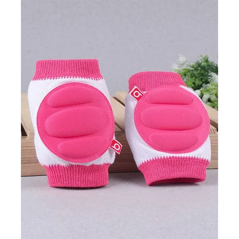 Babyhug Elbow & Knee Protection Pads Pink and White (Design May Vary)