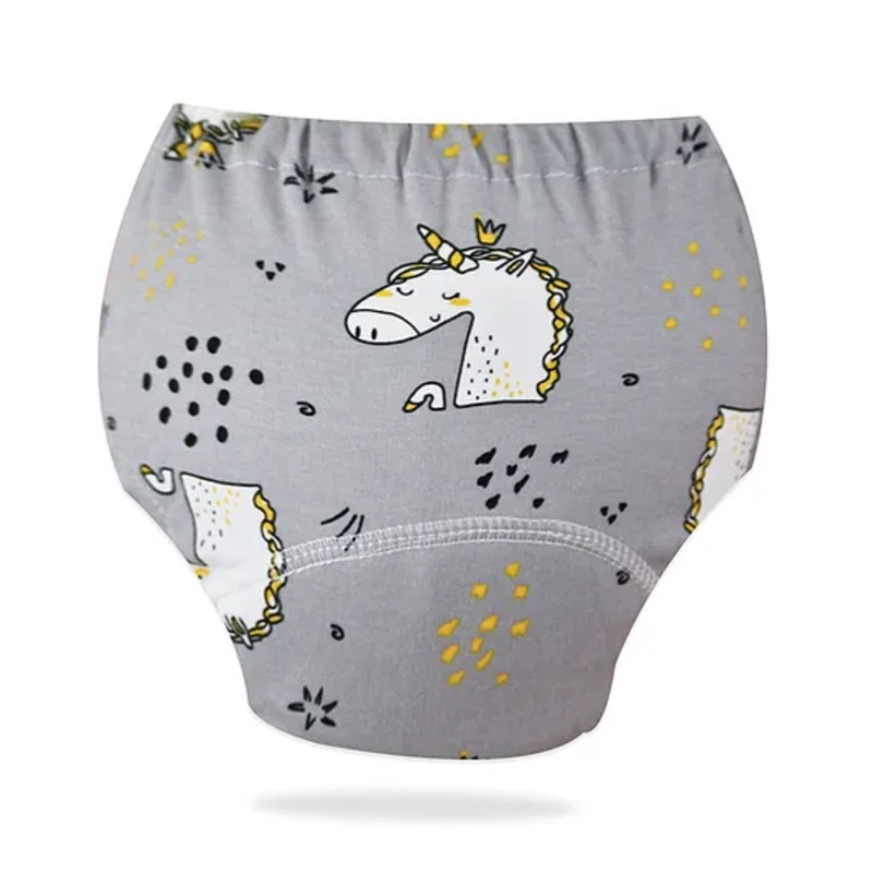 Bembika Babies Cotton Potty Training Pants Grey Unicorn  Printed Medium – Grey