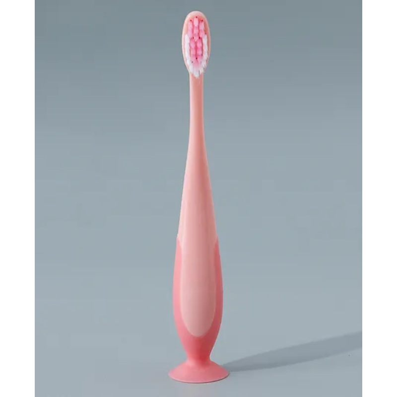 Manual Toothbrush with Suction Base – Pink