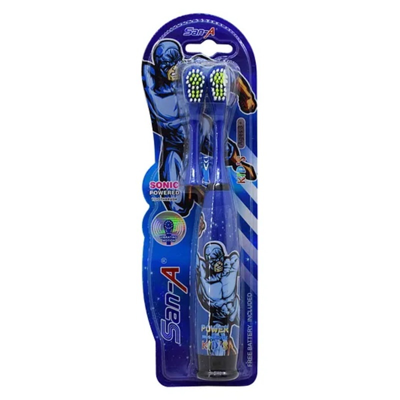 Asera Cartoon Printed Extra Soft Electric Battery Powered Toothbrush – Blue